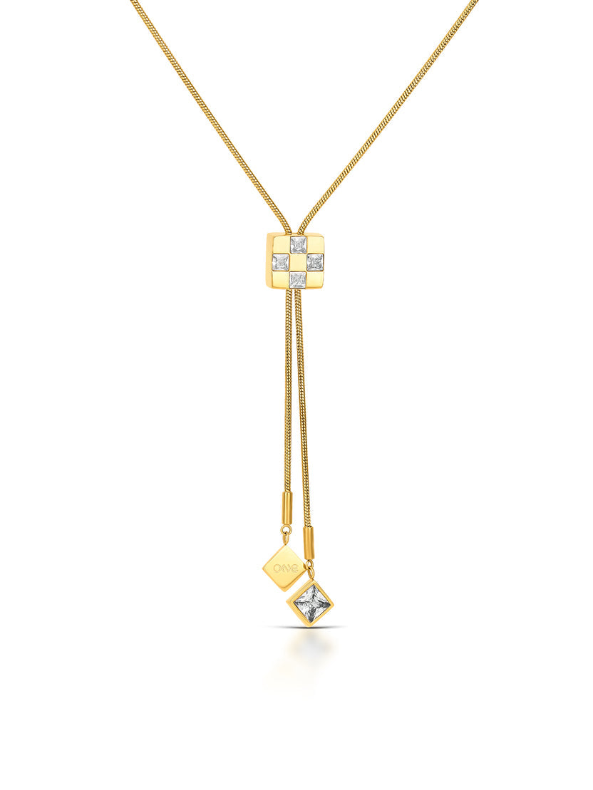 Colar One Senhora Chess Long Gold