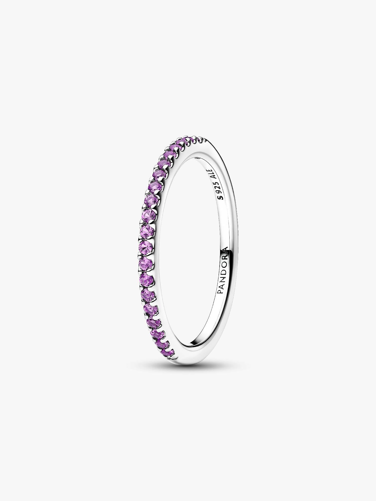 Anel Aliança Pandora Roxo Brilhante