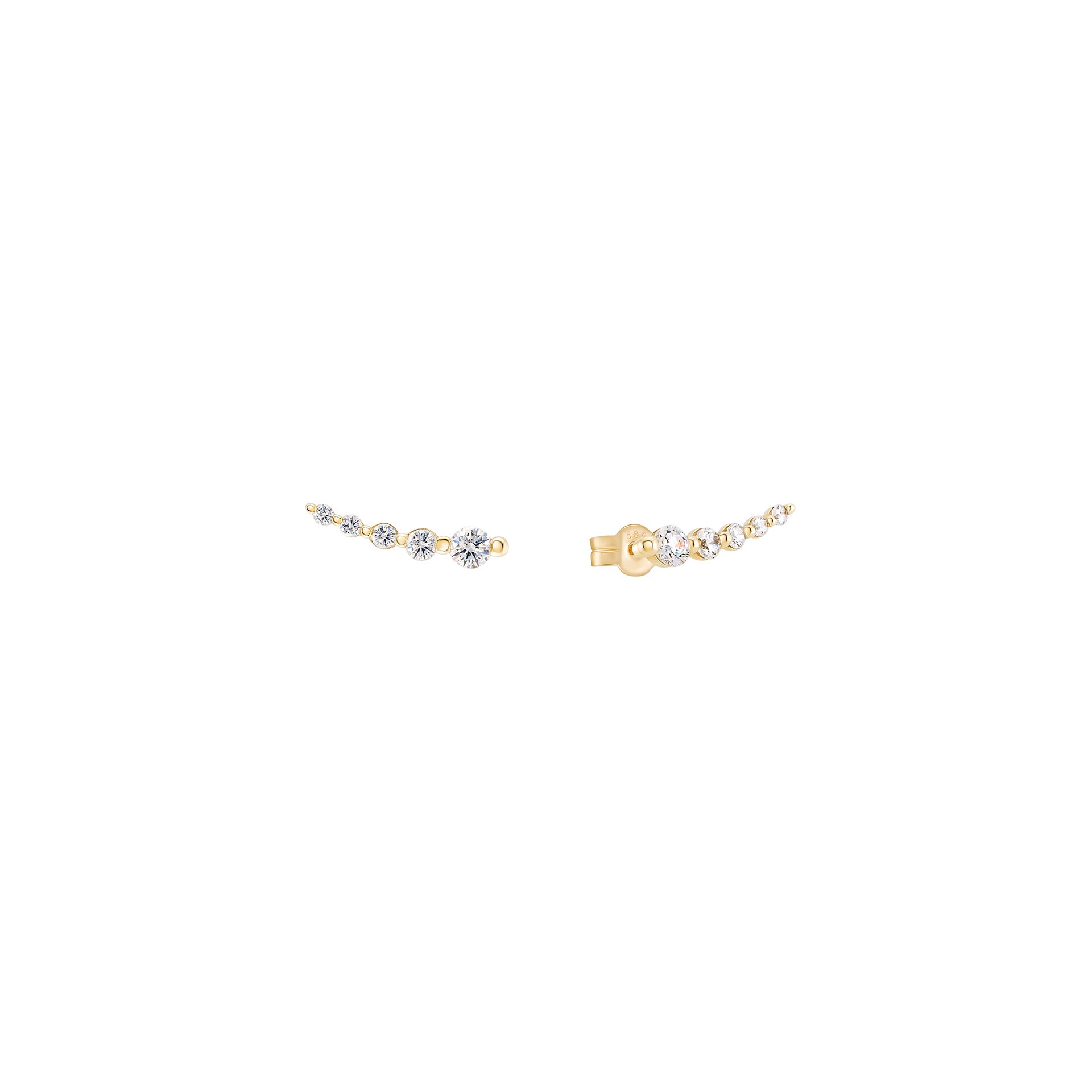 BRINCOS UNIKE OURO 14K CLIMBER DEGRADE - Ana Joalheiros