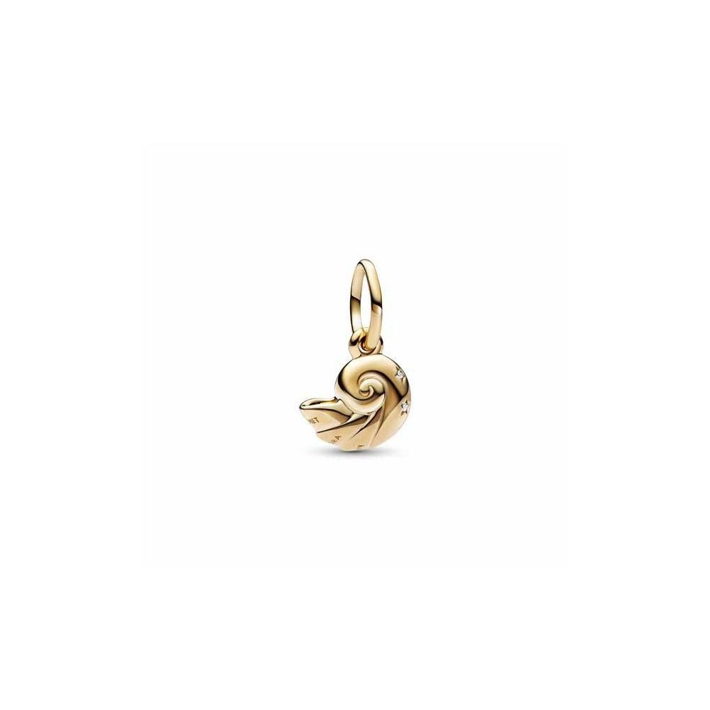 Pendente Disney The Little Mermaid shell 14k gold-plated - Ana Joalheiros