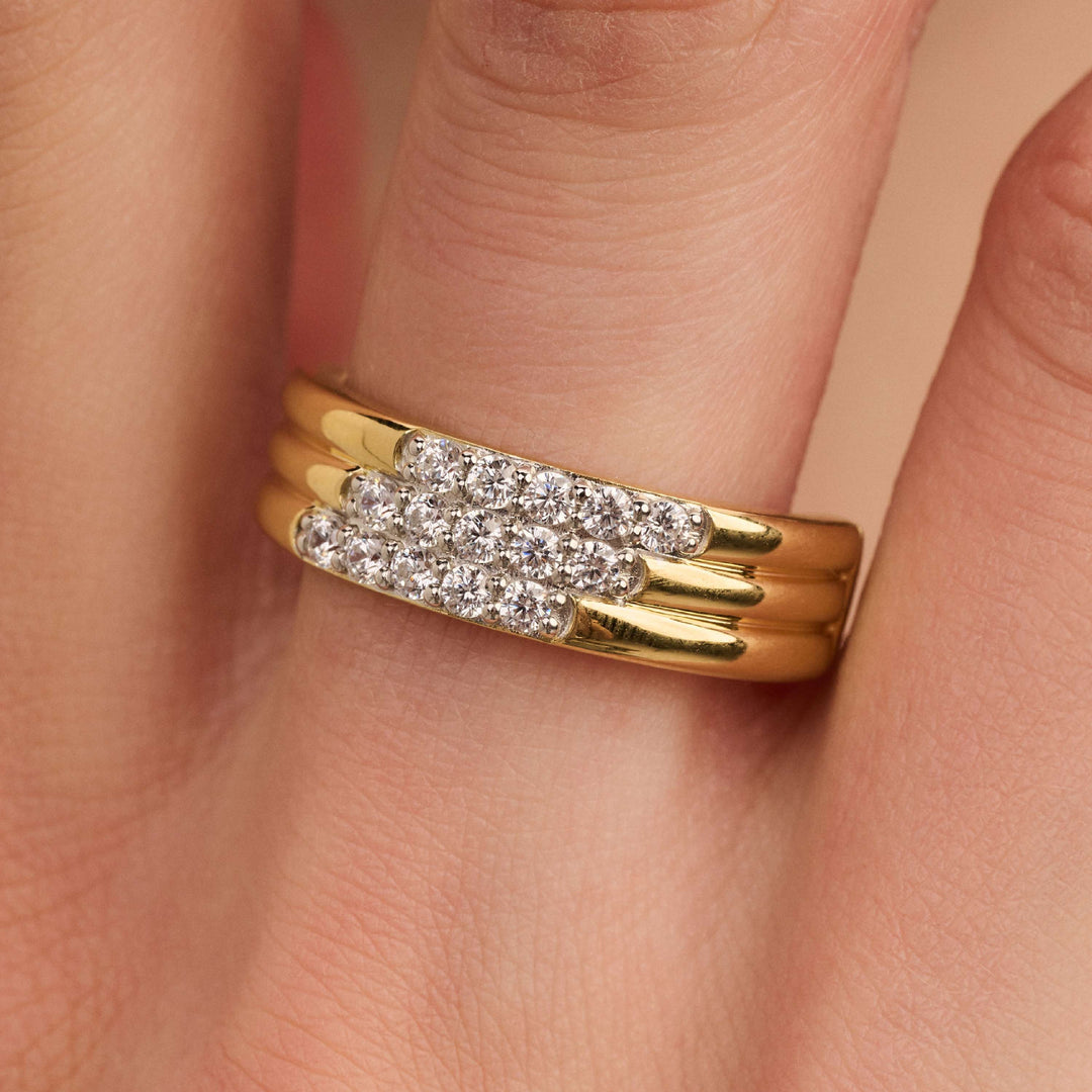 Anel Tisento Stardust Zirconia Layered