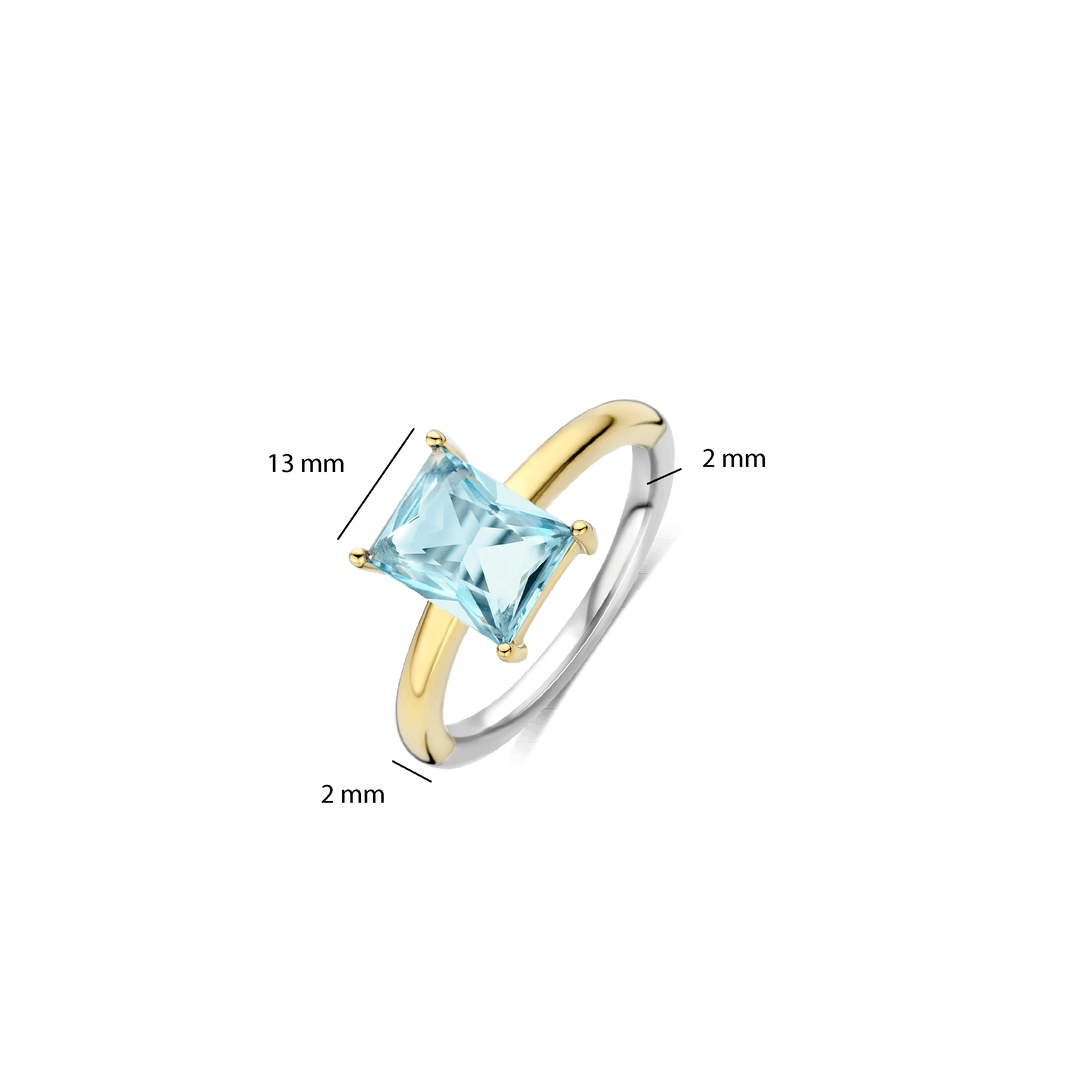 Anel Tisento Zirconia Ring Light Blue