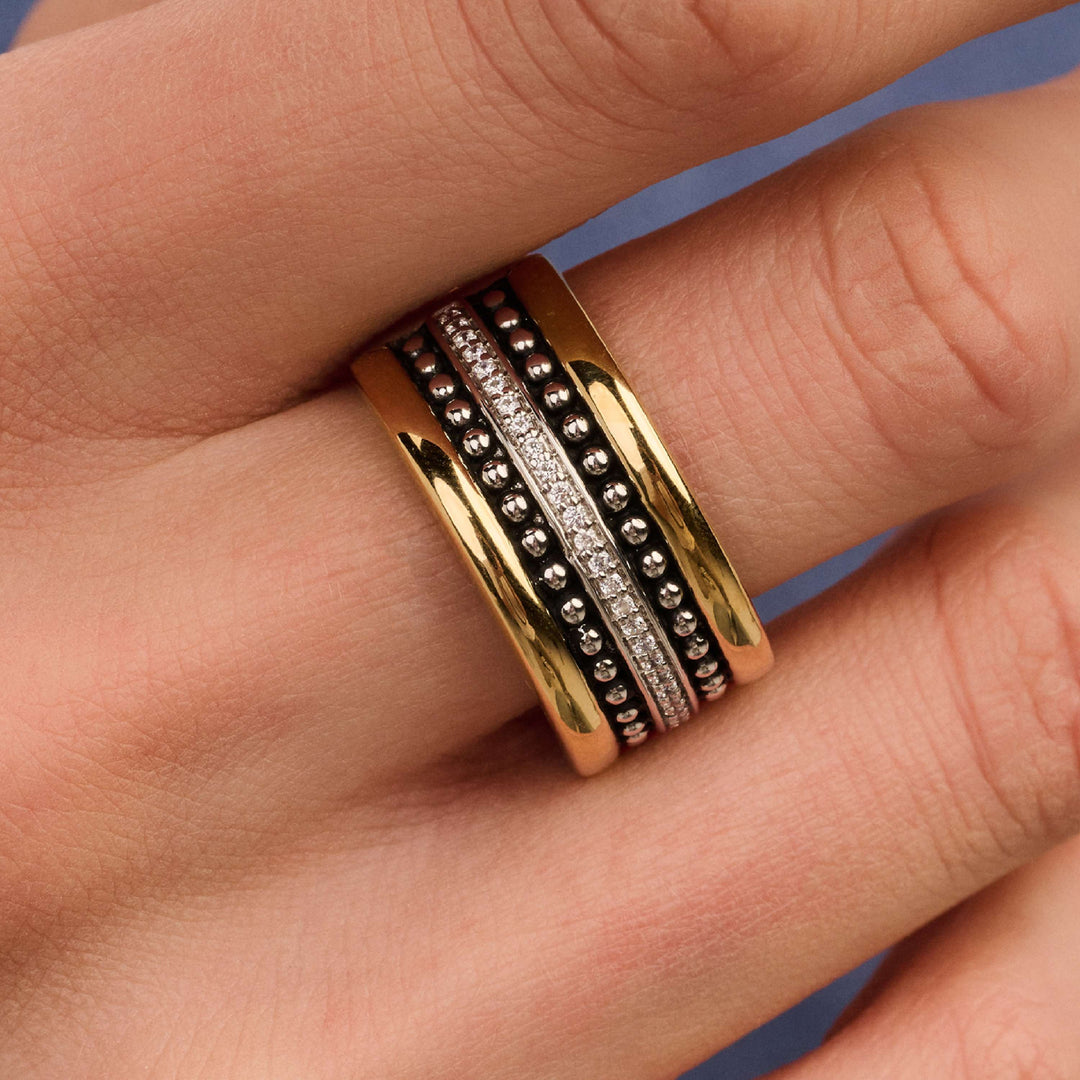 Anel Tisento Gold Structure