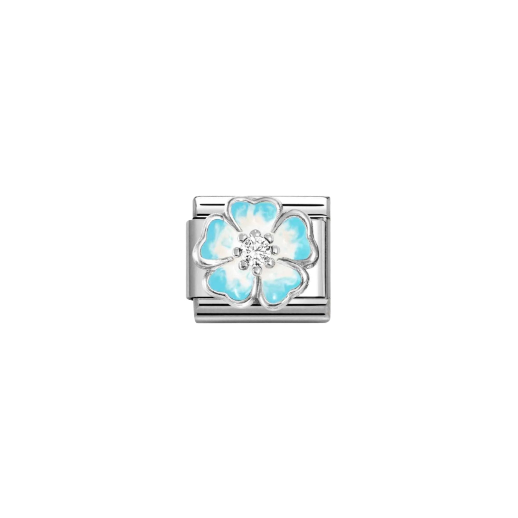 Link Nomination Flor Azul Branca