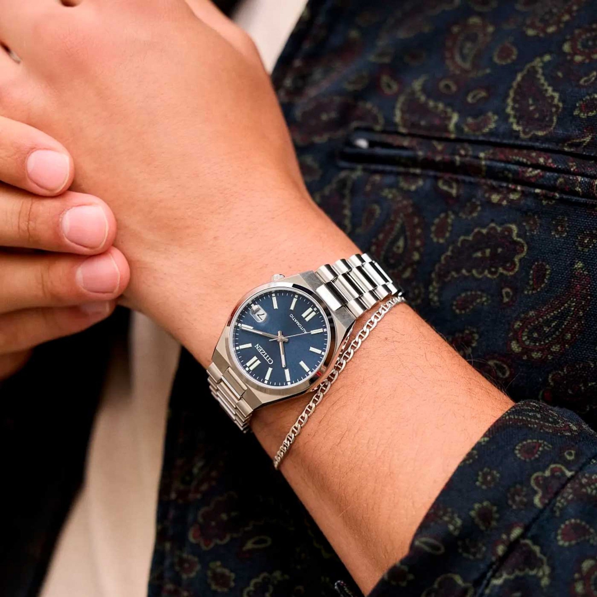 Relógio Citizen Automatico Tsuyosa SS Sapphire