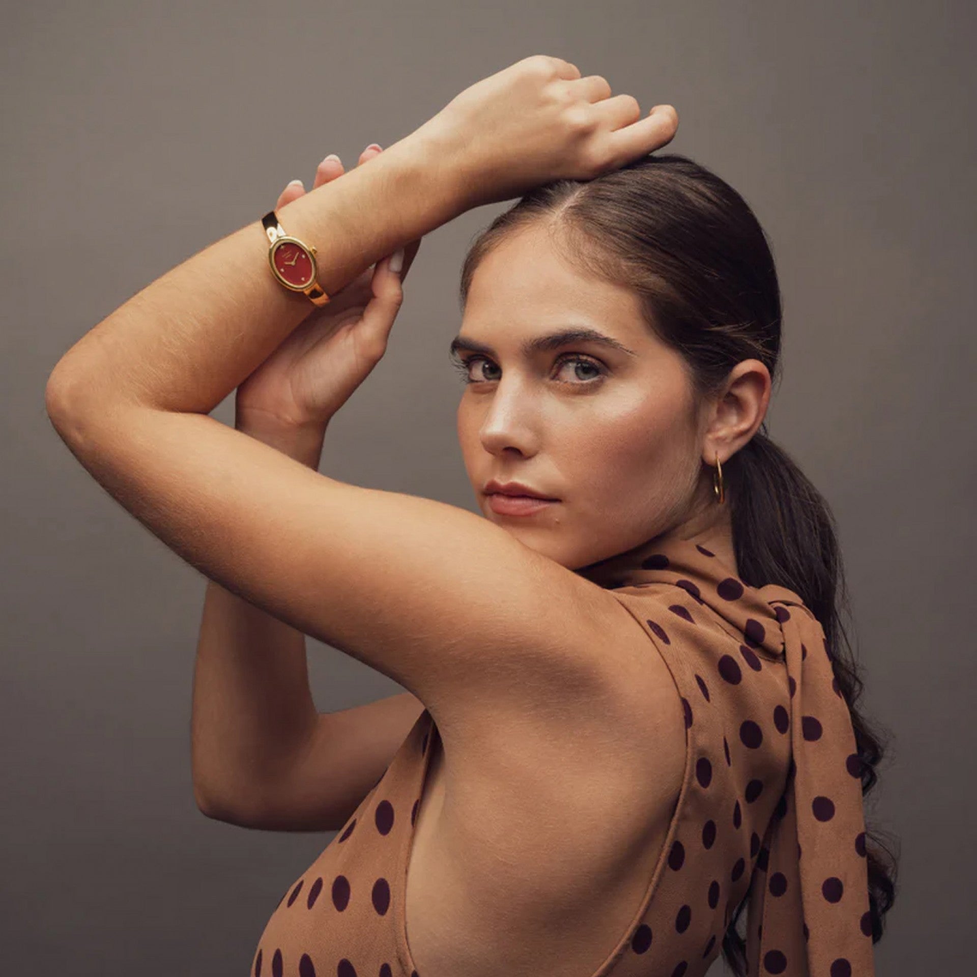 Relógio Cauny Amber vermelho