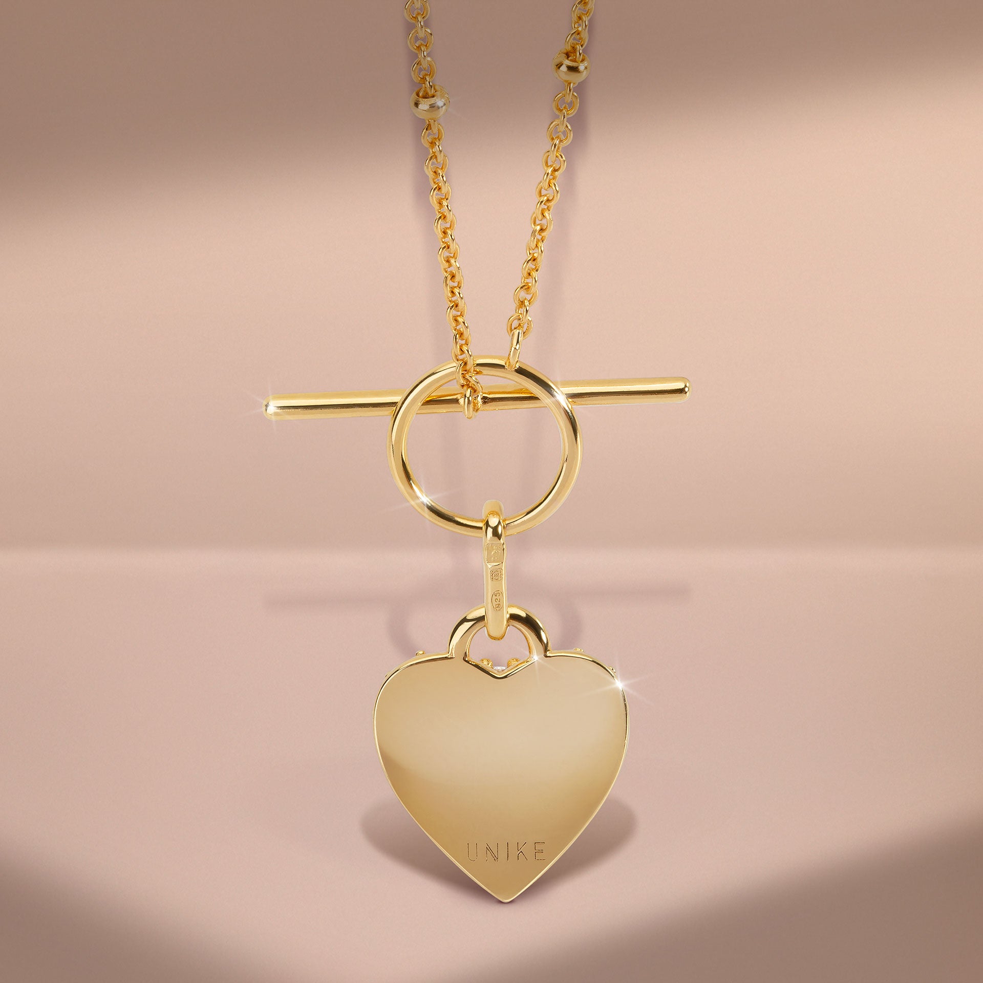 Colar Unike Dia da Mãe Coração & Travinca Dourado