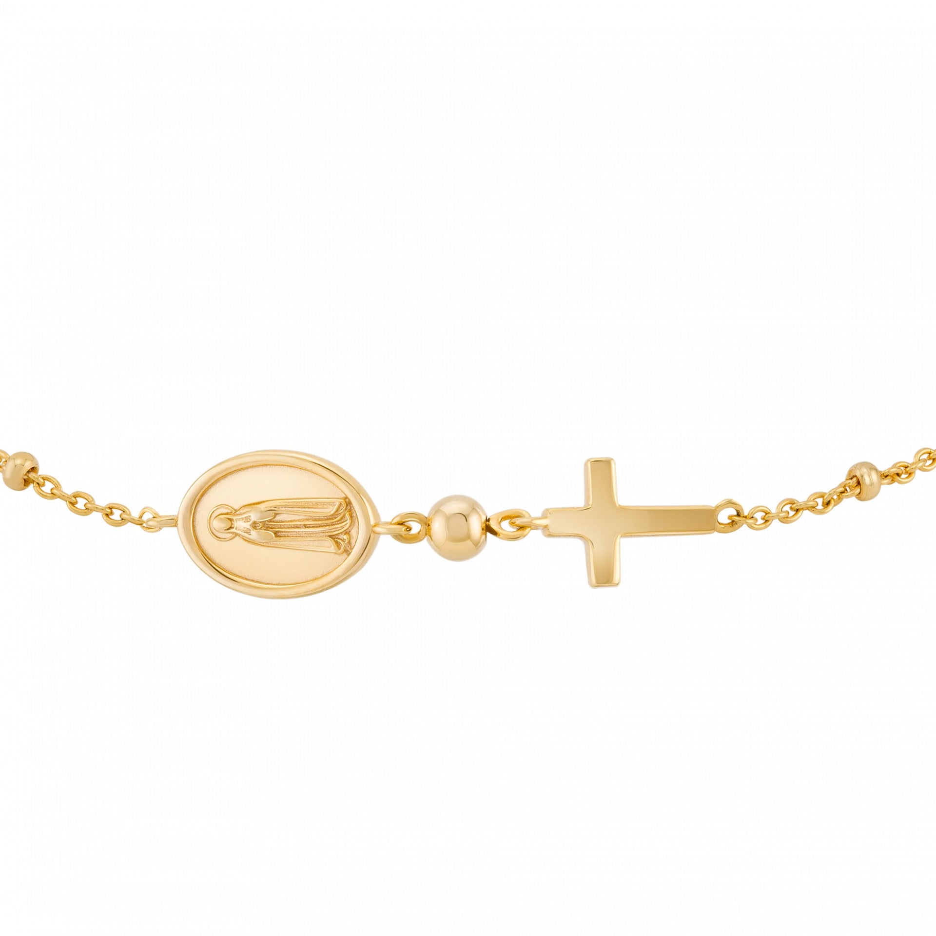Pulseira Unike Hope Medalha Nossa Sra de Fátima & Cruz