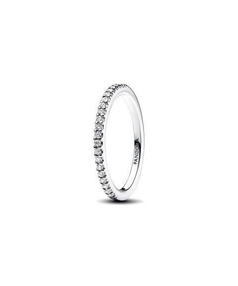 Anel Pandora Sterling silver ring with clear cubic zirconia - Ana Joalheiros