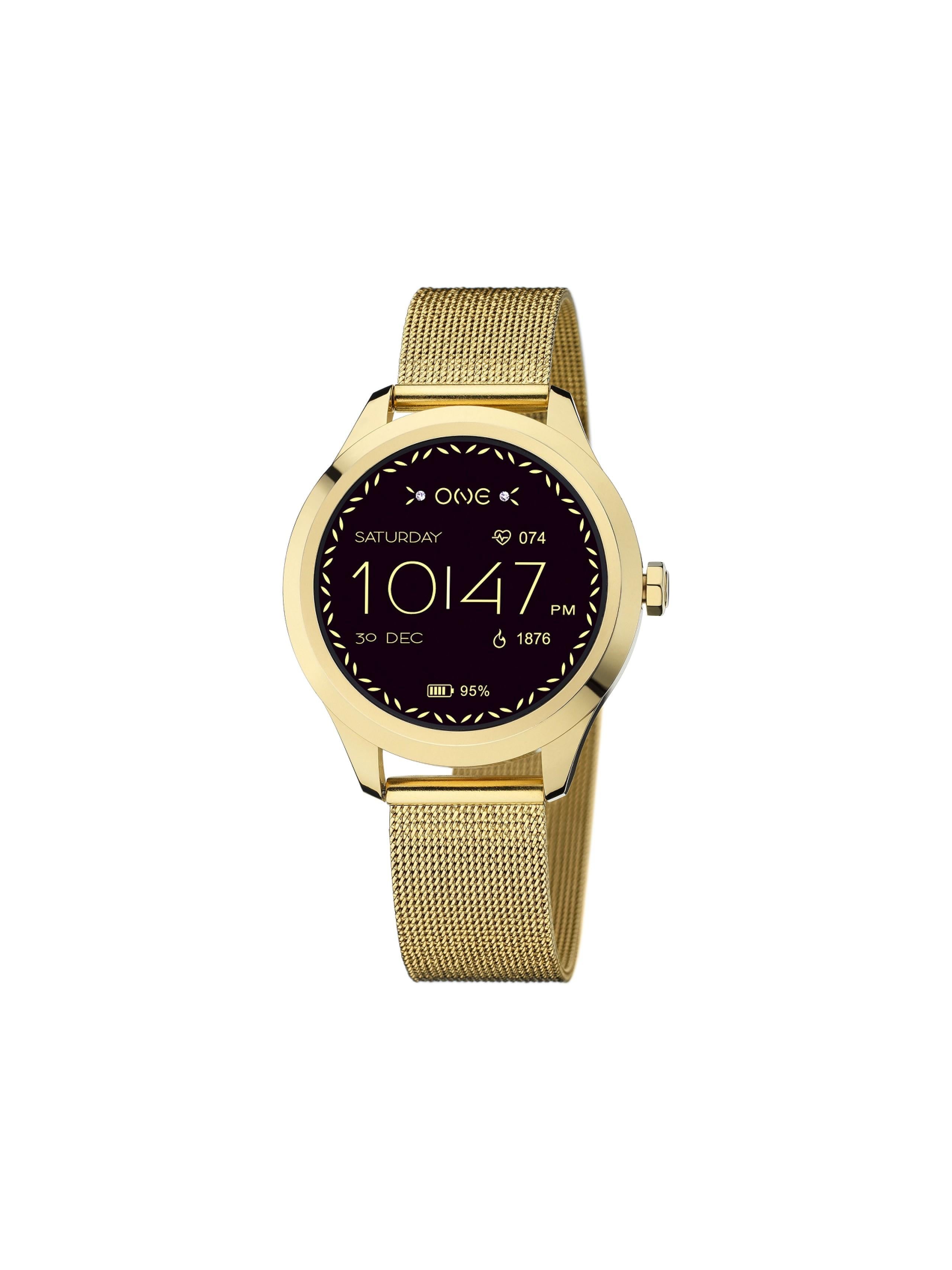 Smartwatch One Mini Gold Mesh - Ana Joalheiros