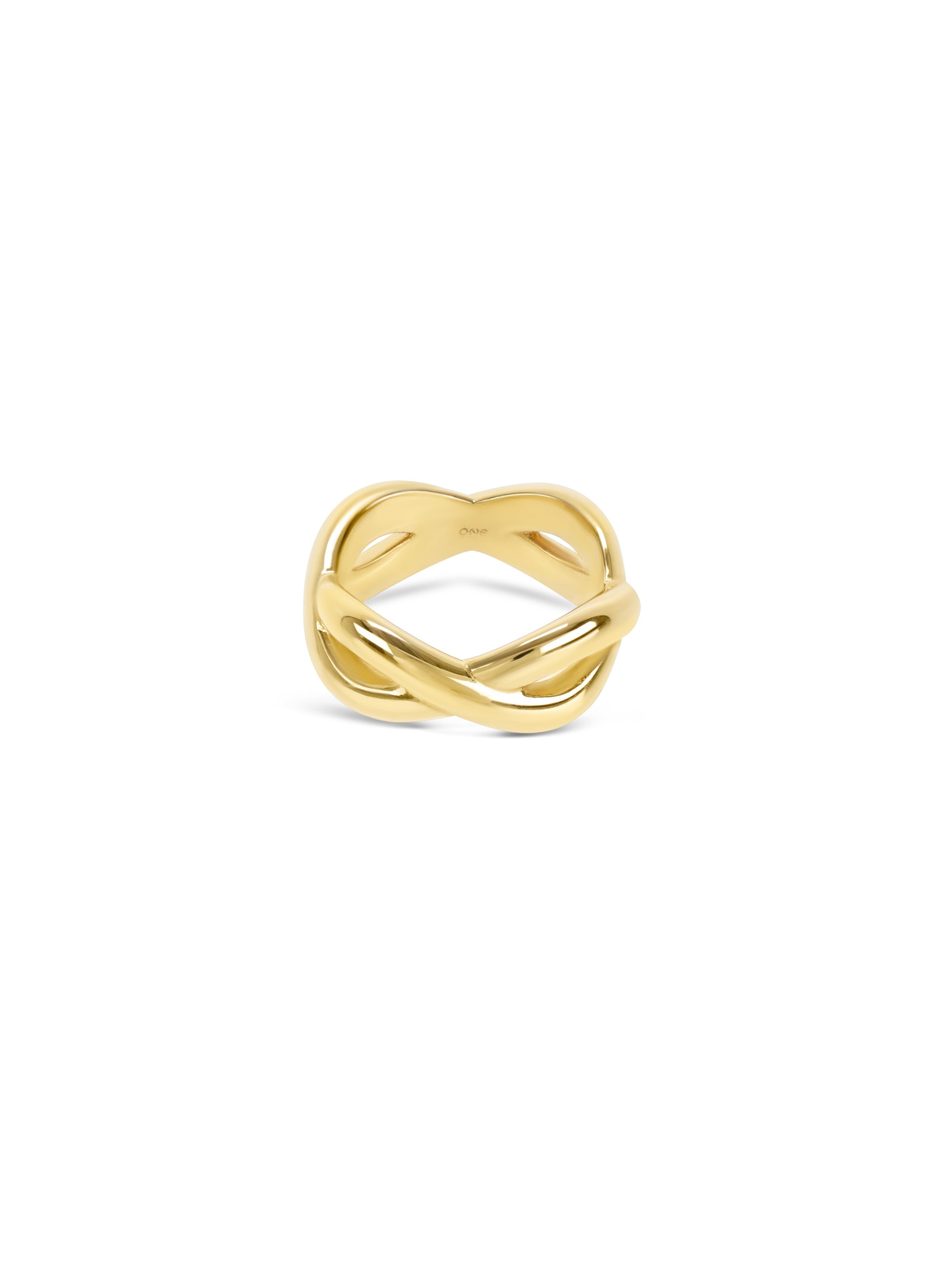 Anel One Senhora Infinity Crossed Gold 6