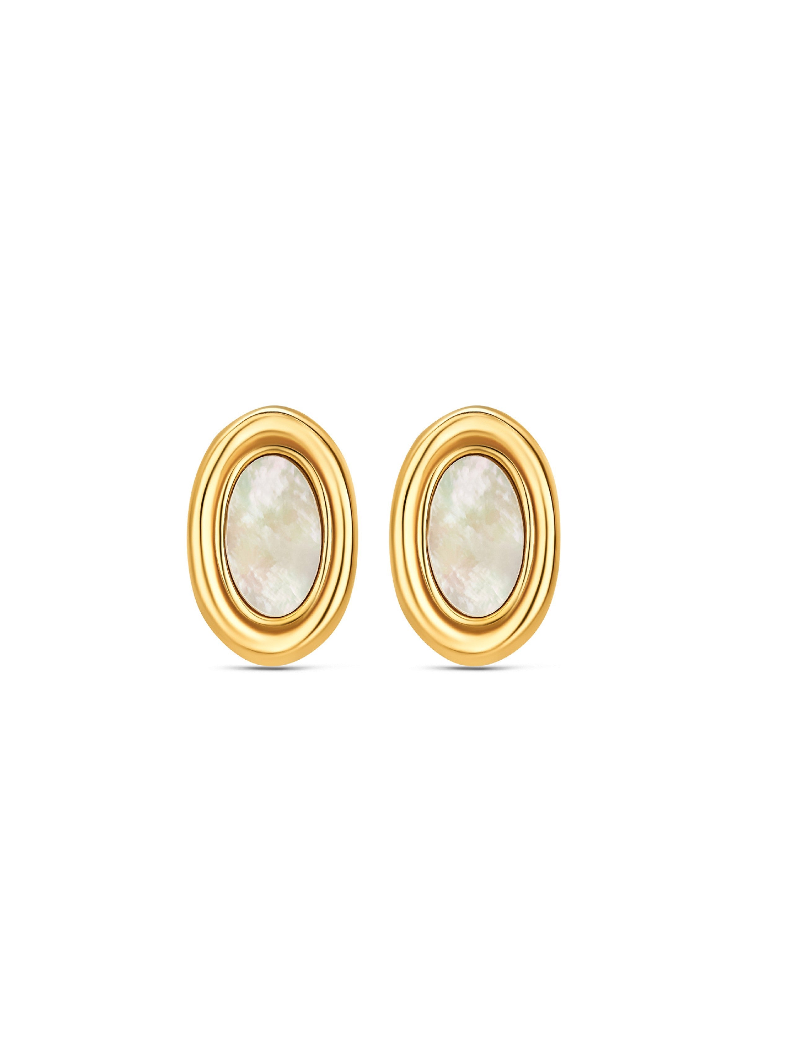 Brincos One Senhora Flirt Oval Moon Gold