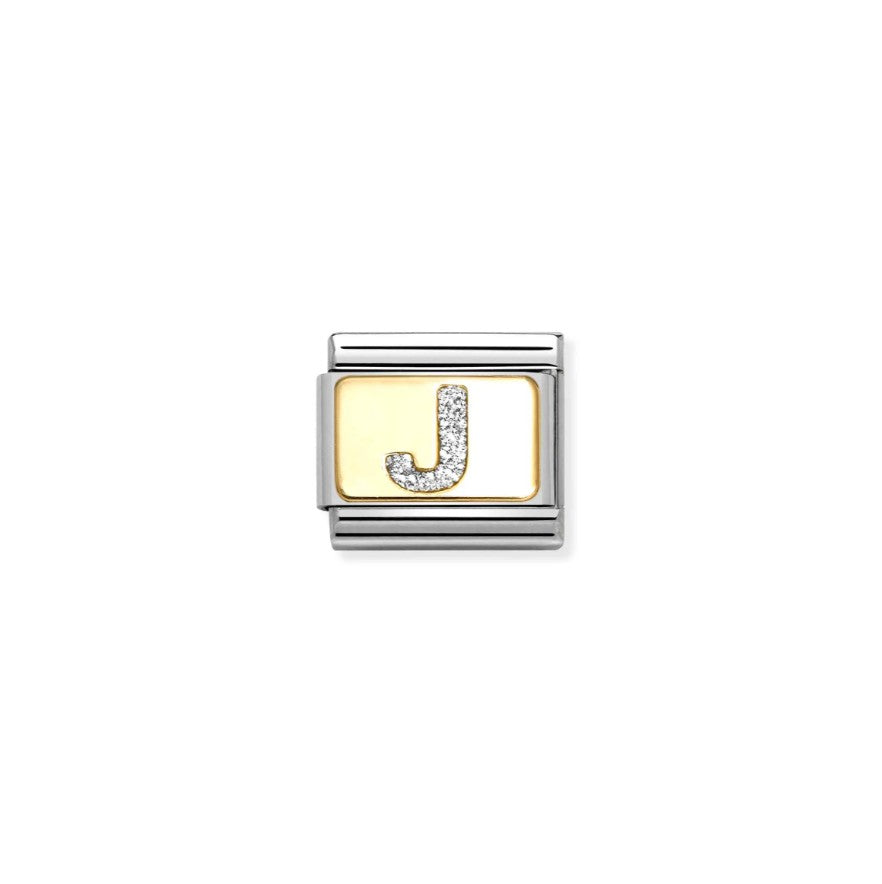 Link Nomination Glitter Letra J - Ana Joalheiros