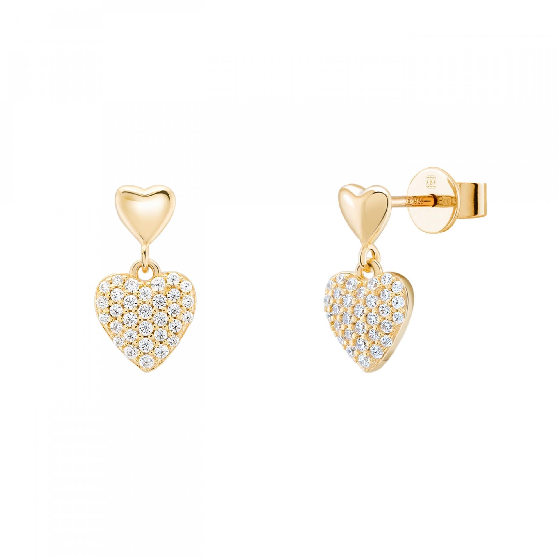 BRINCOS UNIKE TWO HEARTS GOLD - Ana Joalheiros