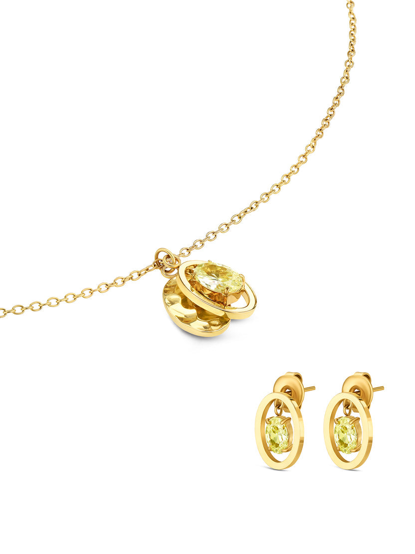 Set Colar & Brincos One Birthstone August