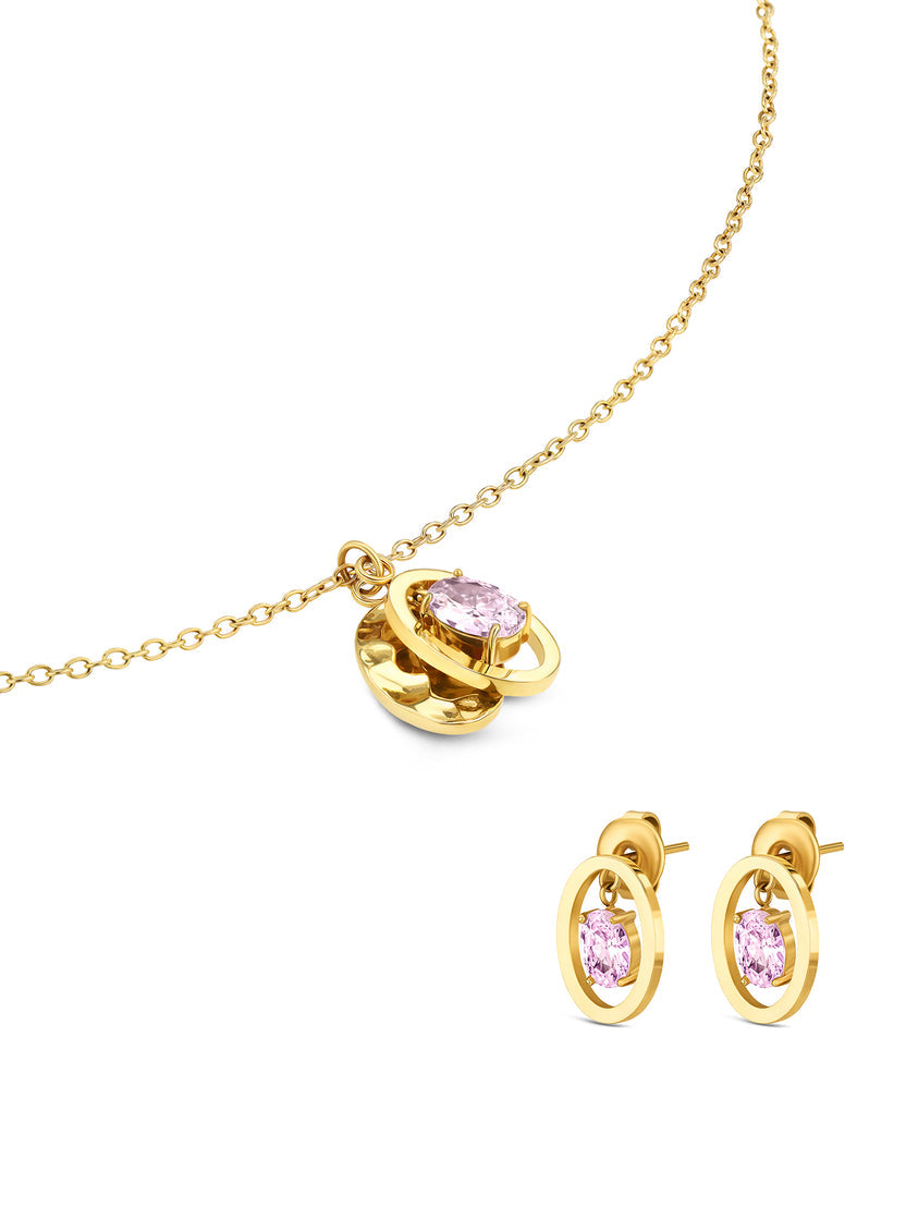 Set Colar & Brincos One Birthstone June