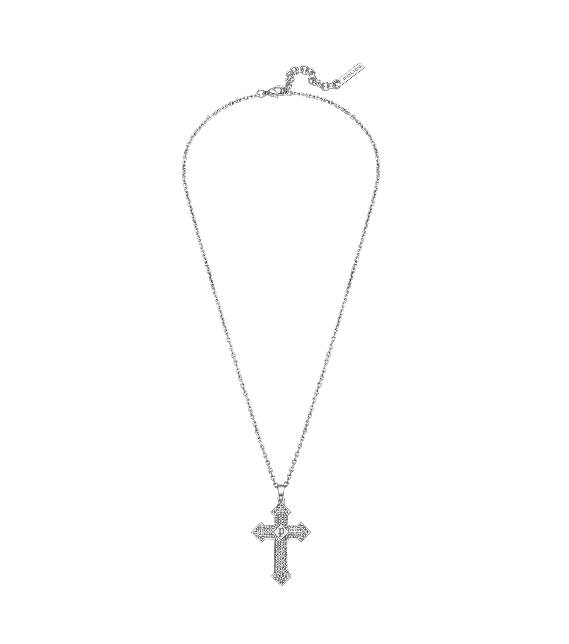 Colar STONESET SS CROSS P LOGO PENDANT NECKLACE