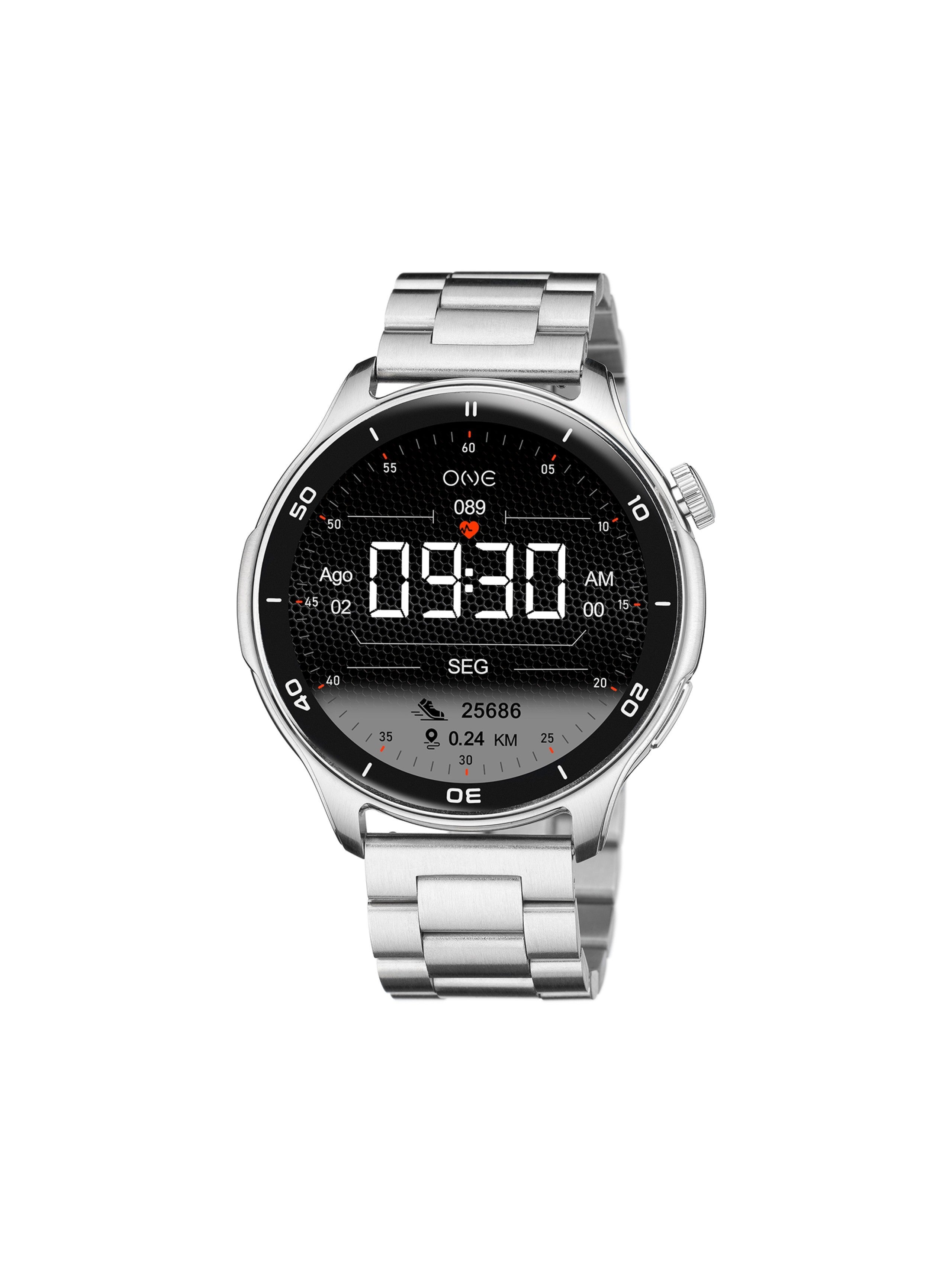 Smartwatch One Men Explorer GPS Silver Links - Ana Joalheiros