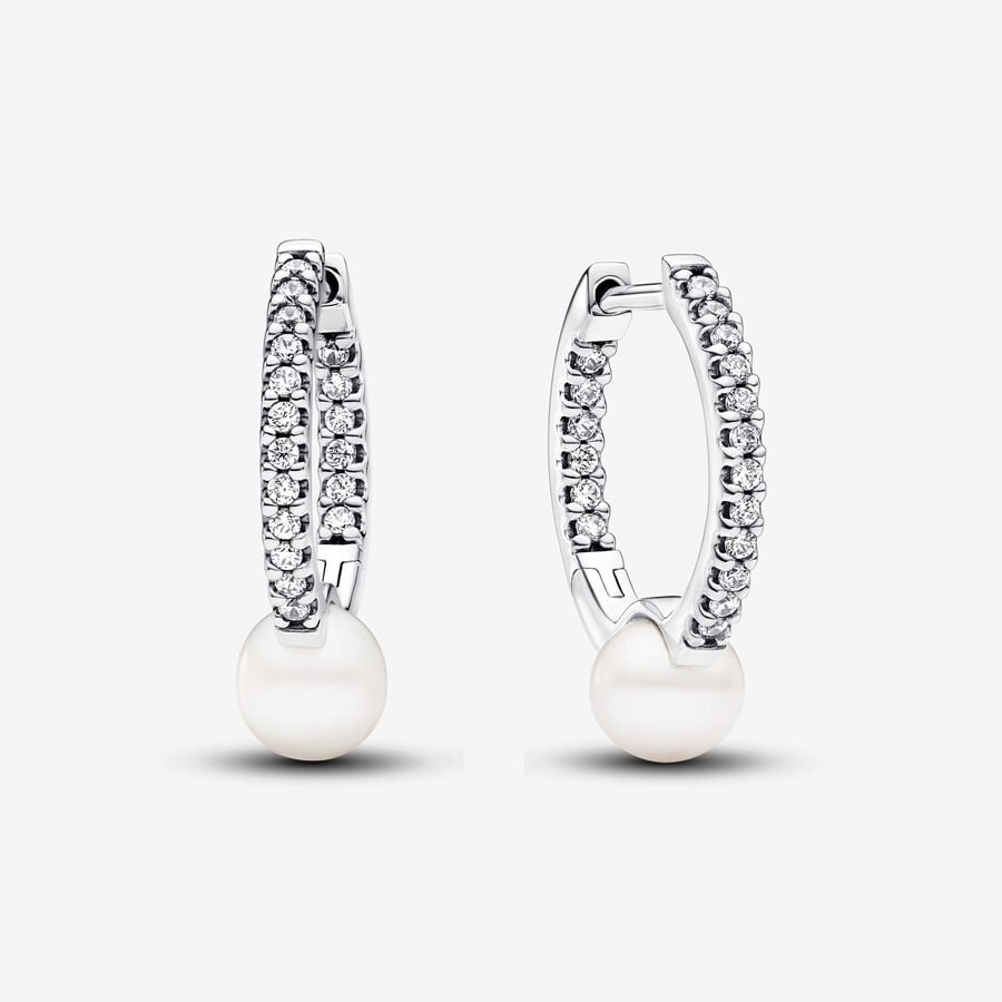 Brincos Pandora Sterling Silver Hoop Earrings - Ana Joalheiros