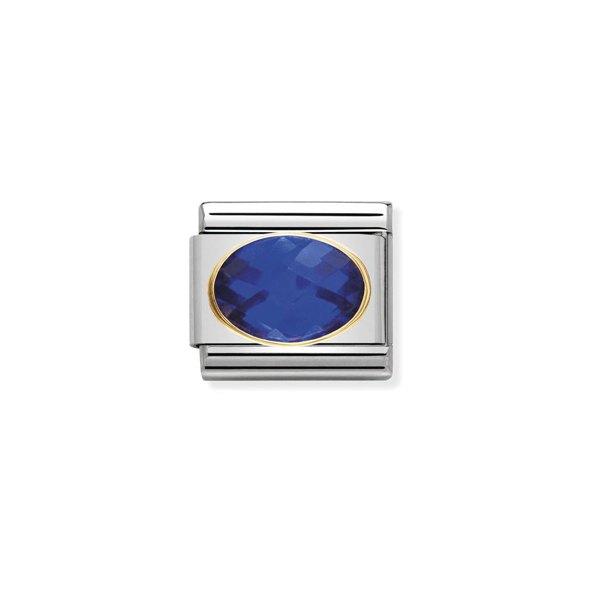 Link Nomination Pedra Facetada Azul - Ana Joalheiros