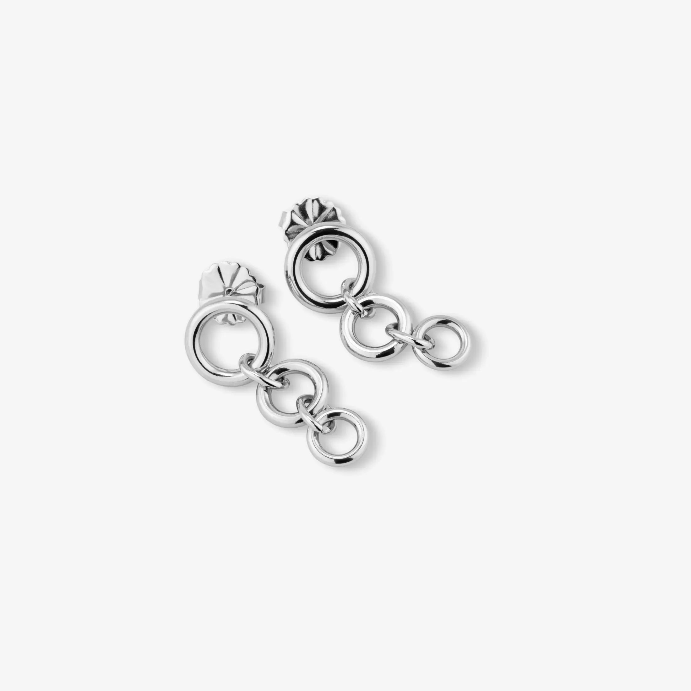 Brincos Radiant By Jewels Mulher Knots Triplo Prateados