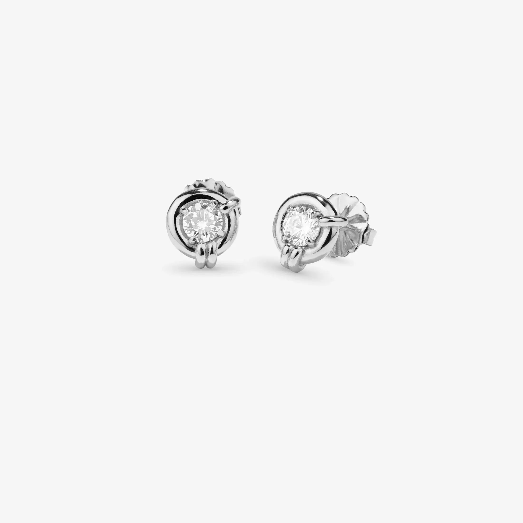 Brincos Radiant By jewels Frost Round Prateados