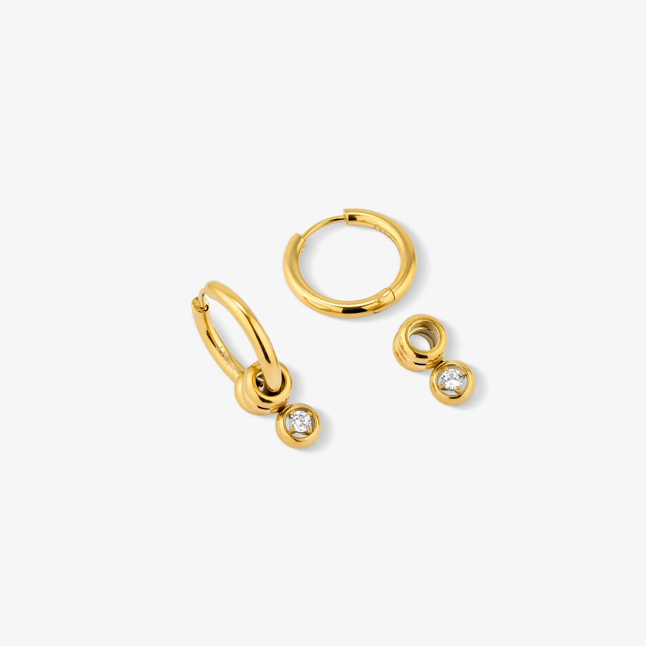 Brincos Radiant By Jewels Mulher Frost Triplo Dourados