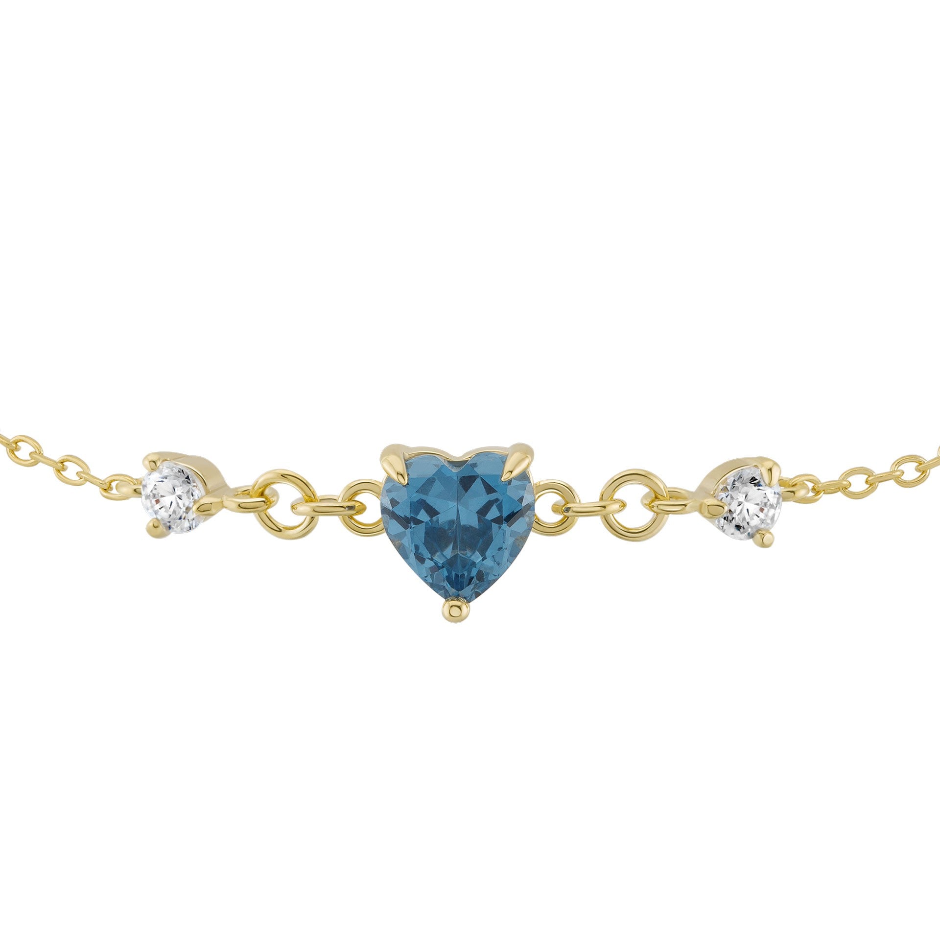 UNIKE BLUE HEART GOLD BRACELET