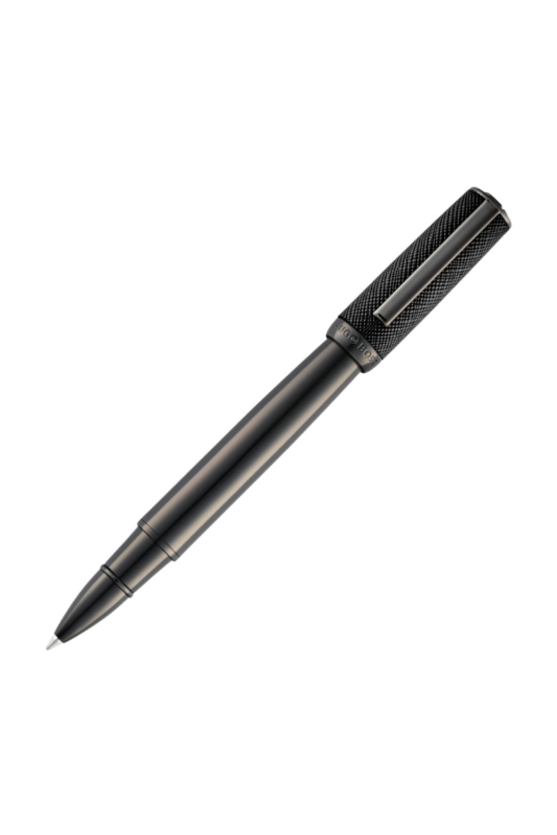 Caneta Hugo Boss Rollerball Double B saffiano Black