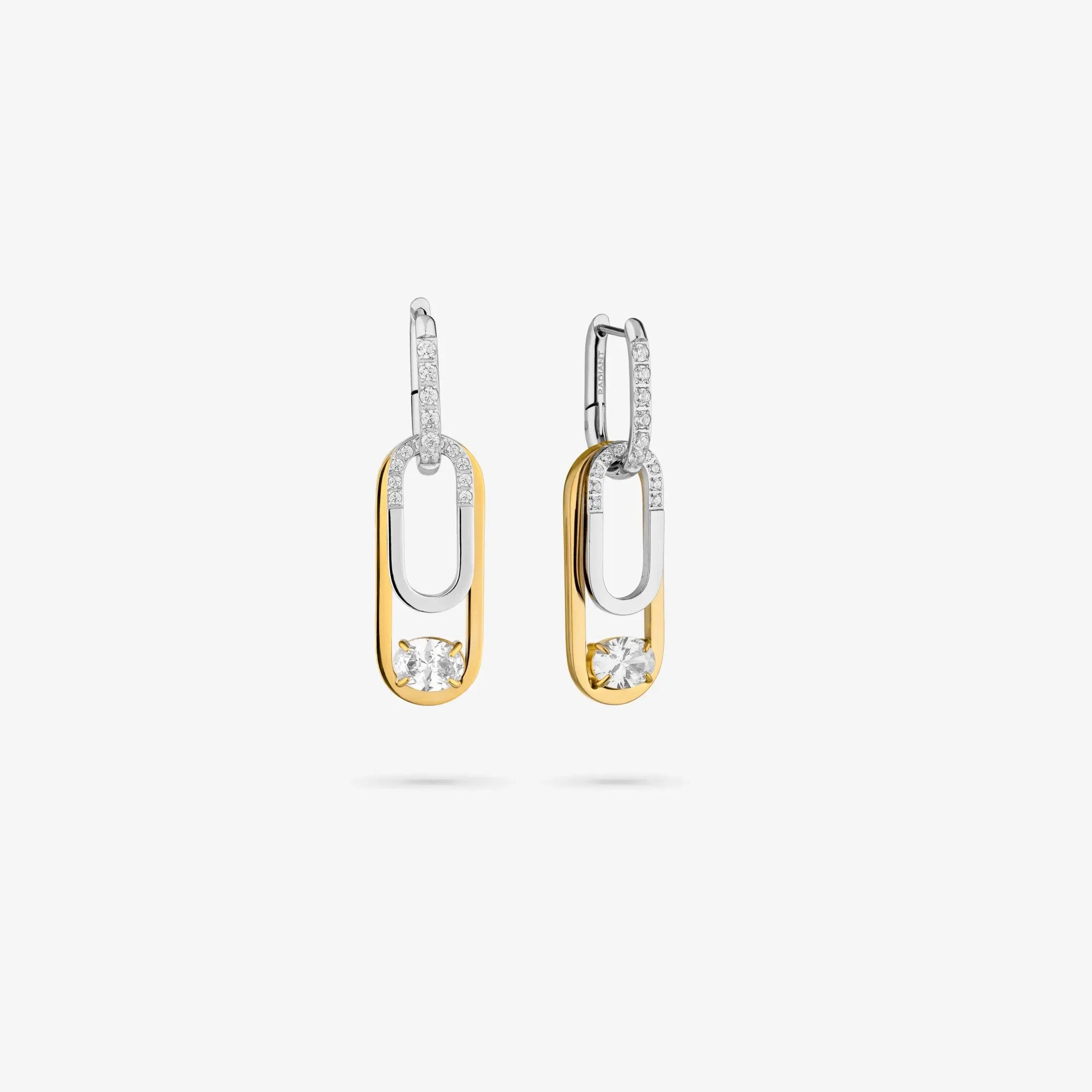 Brincos Radiant By jewels Iced Triplos Bicolor