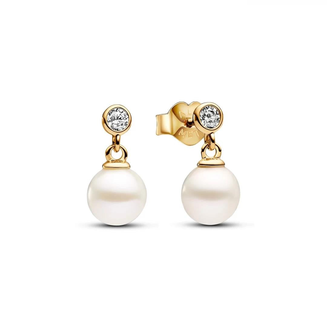 Brincos Pandora 14K Gold DRop earrings - Ana Joalheiros