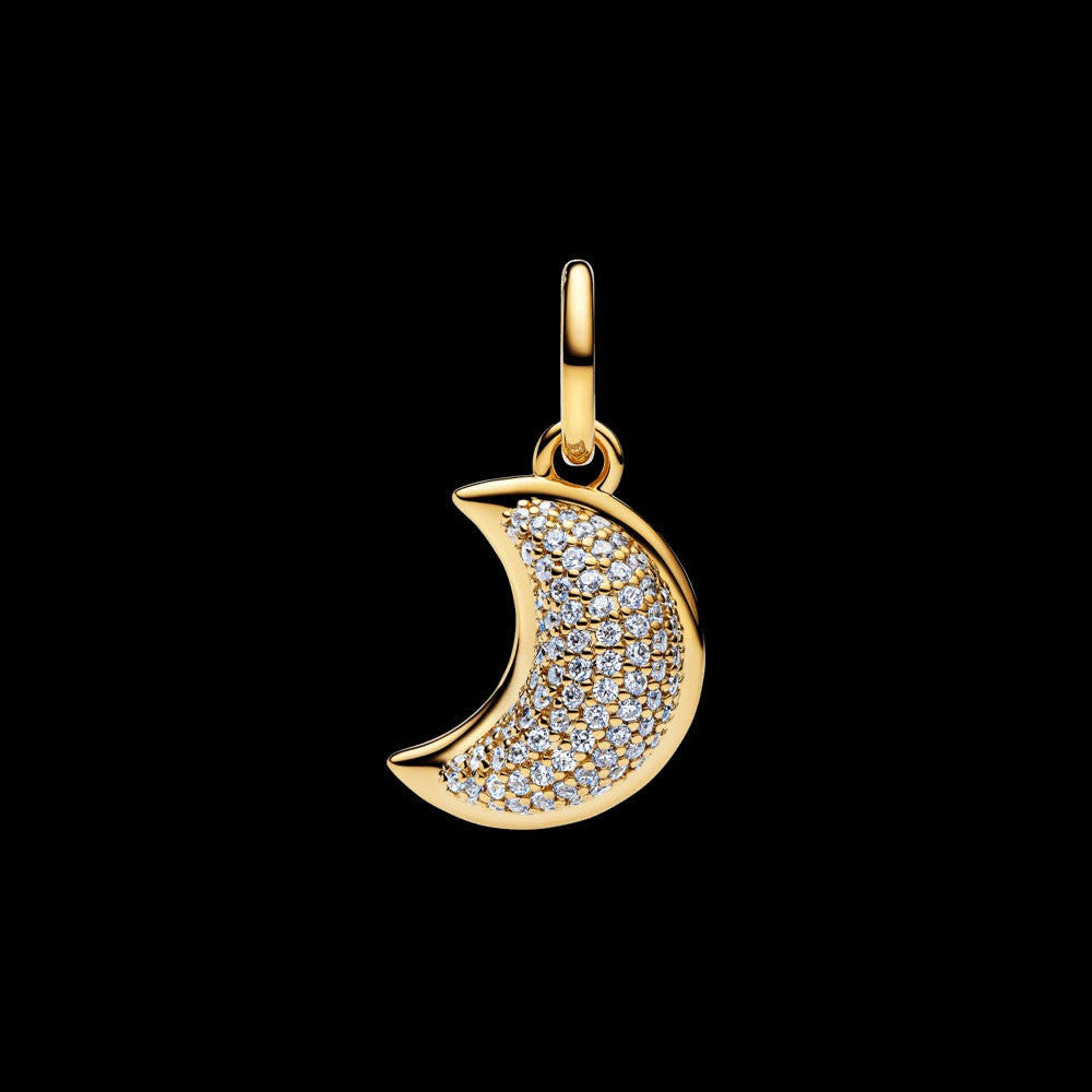 Charm Pandora Pendente Lua Brilhante