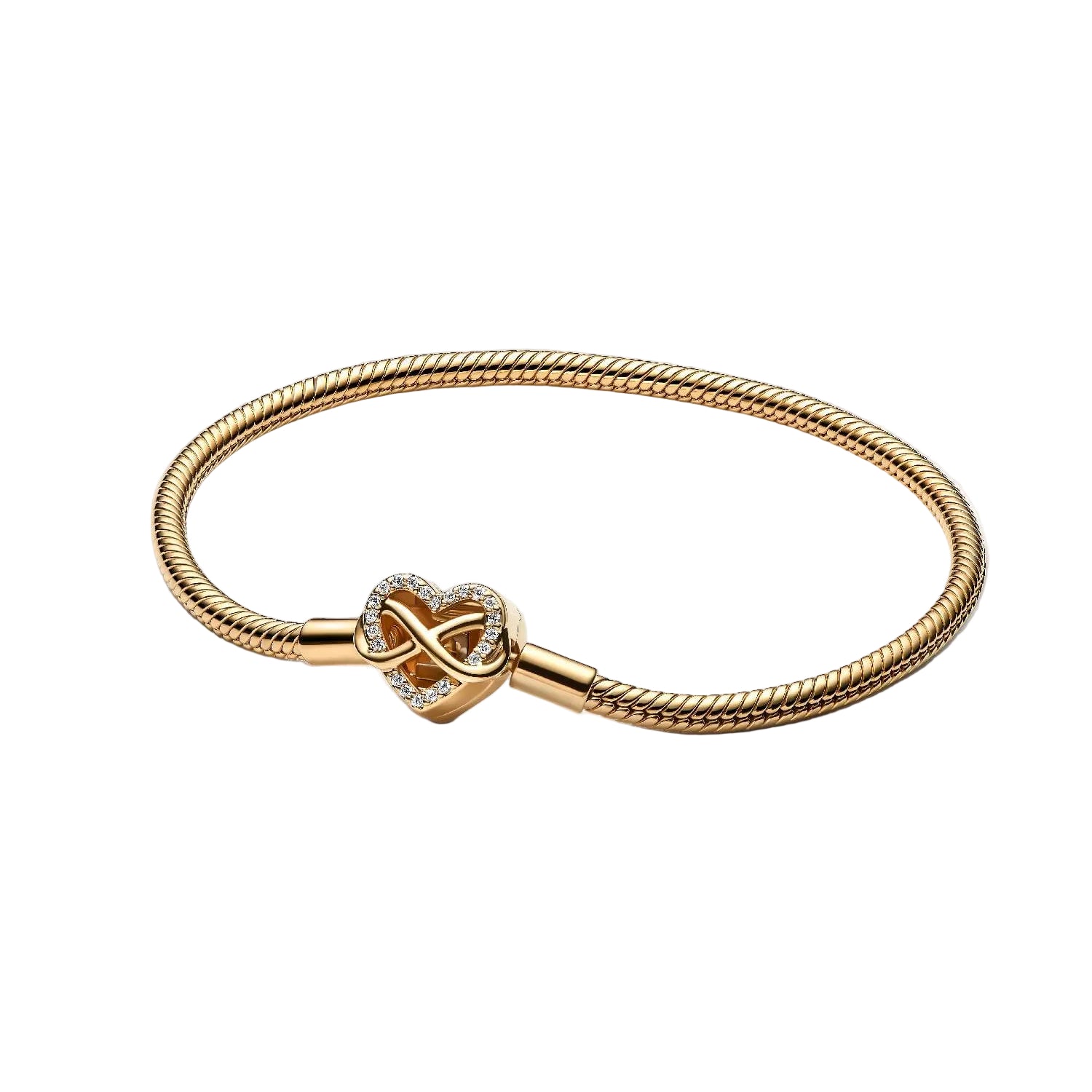 Pulseira Pandora Coração Infinito Brilhante