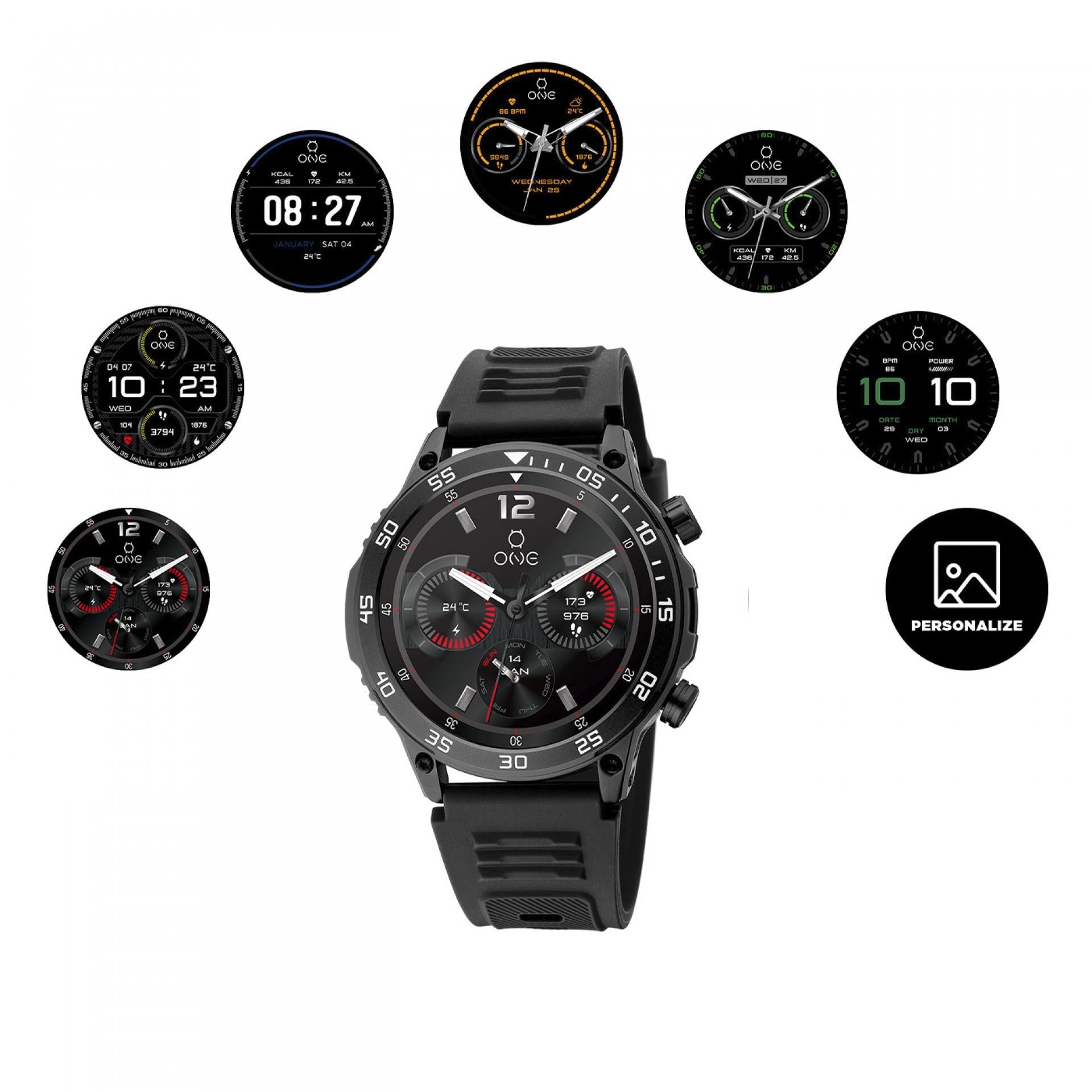 Smartwatch One Men SportyCall Black - Ana Joalheiros