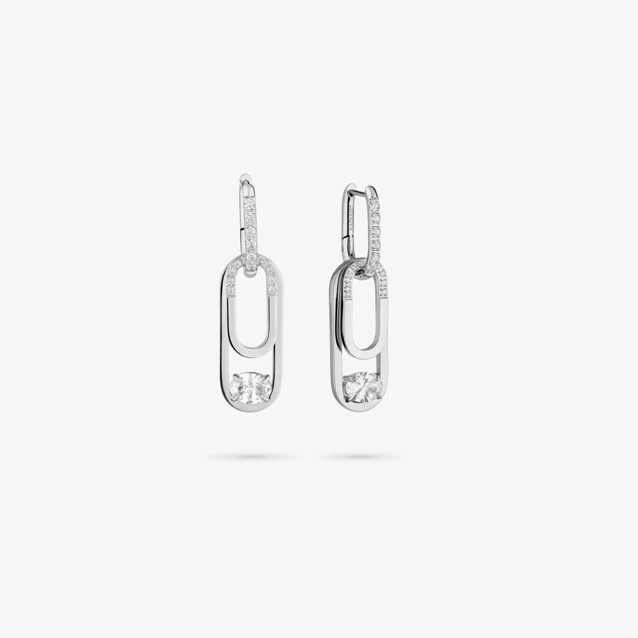 Brincos Radiant By jewels Mulher Iced Triplos Prateados