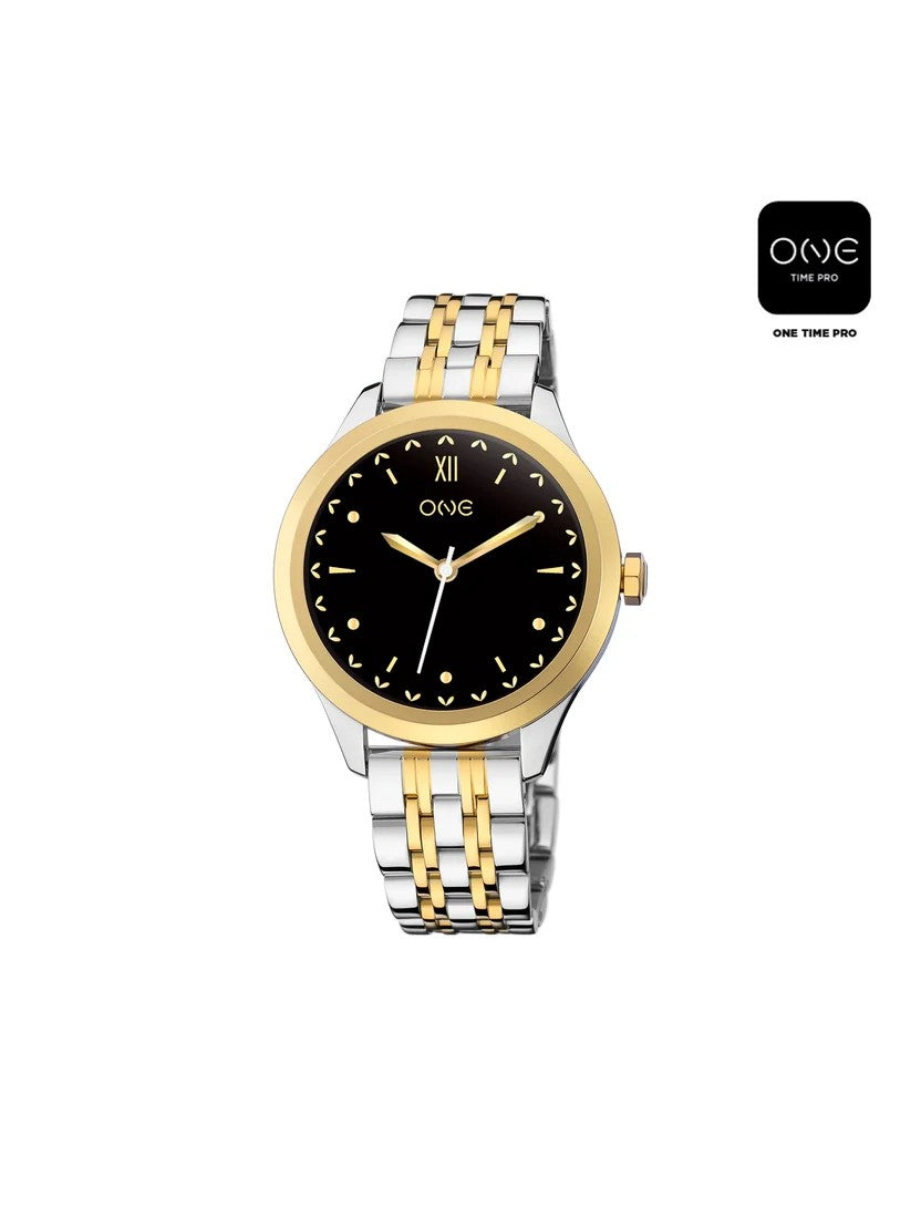 Box One Smartwatch Dazzle Round Bicolor Links