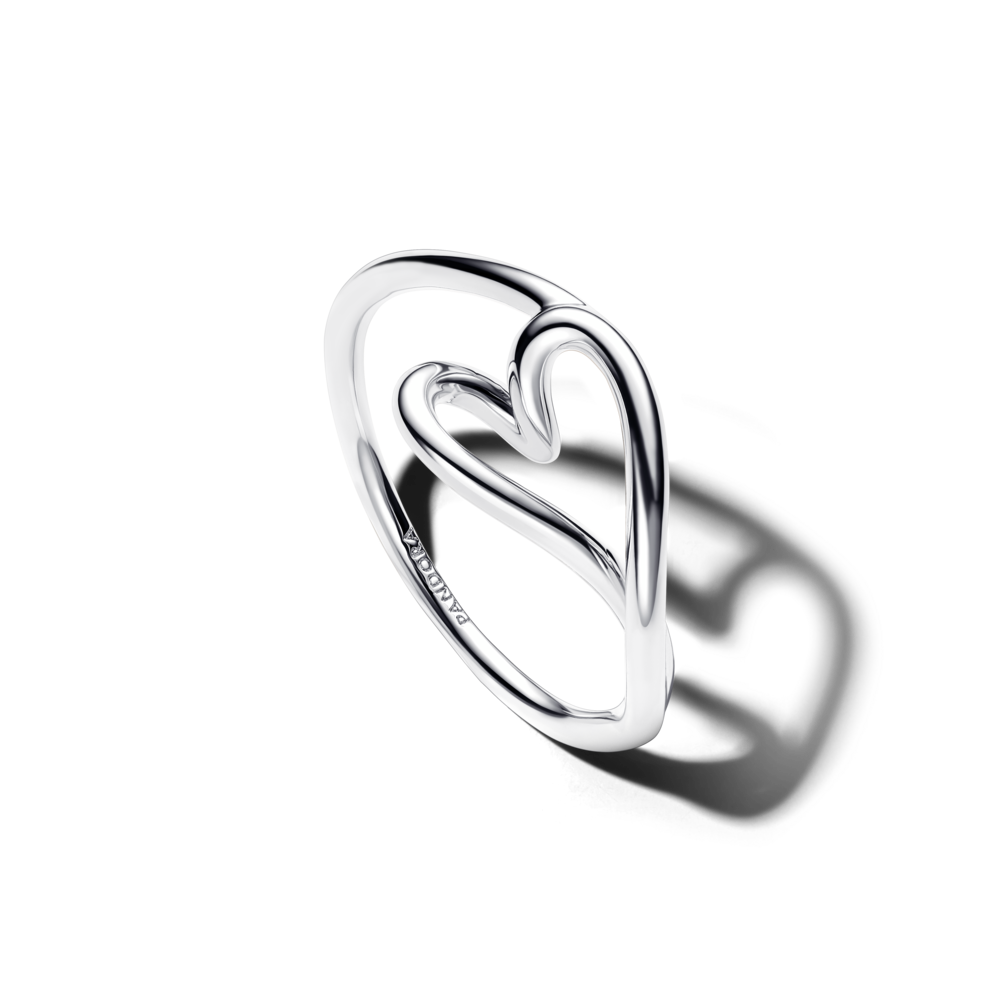 Anel Pandora Heart Sterling