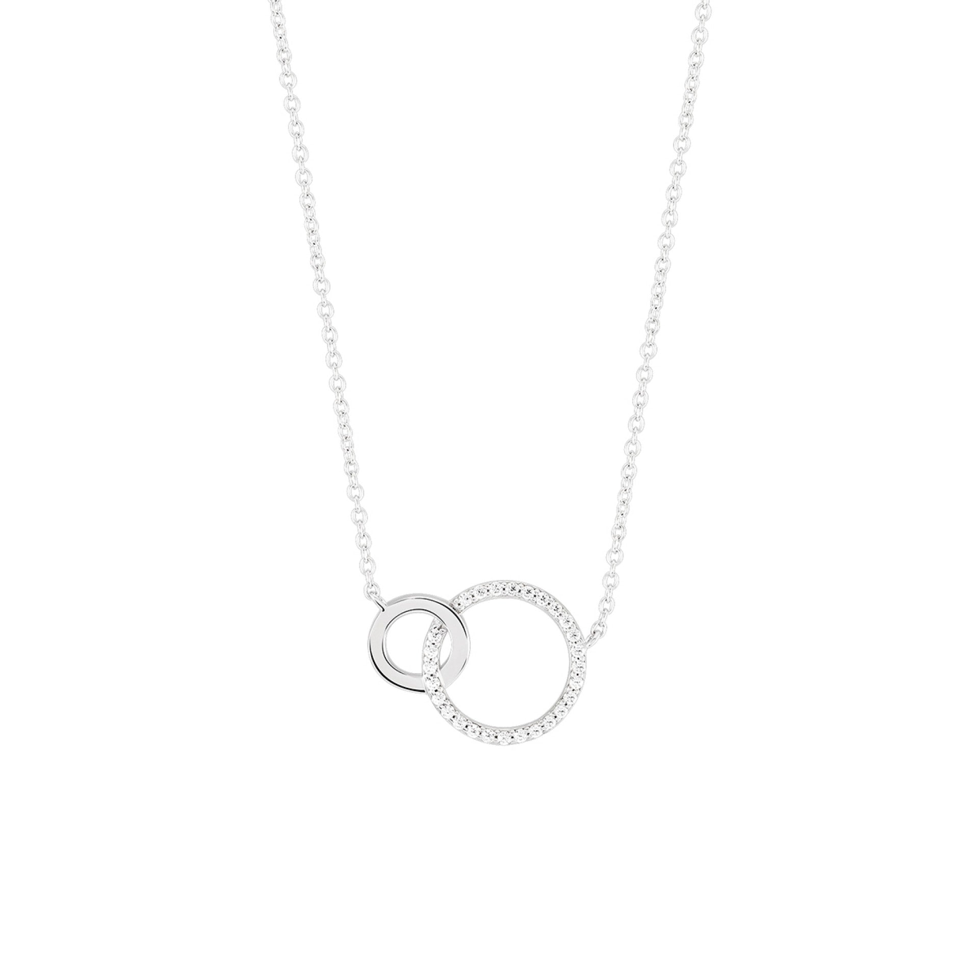 COLAR UNIKE TWO CIRCLES SILVER - Ana Joalheiros