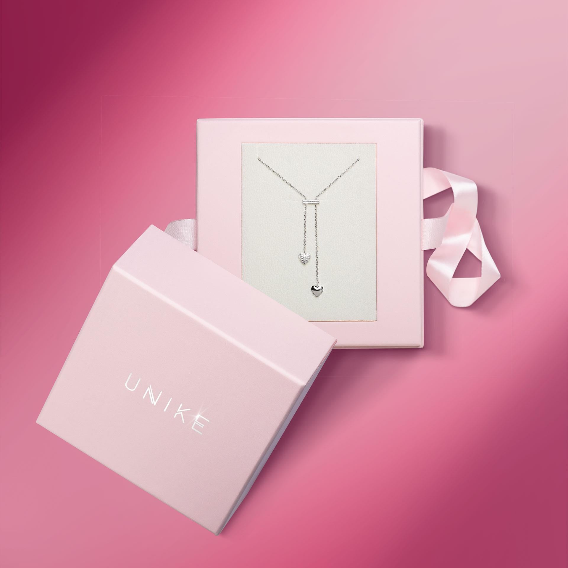 COLAR UNIKE TWO HEARTS SILVER - Ana Joalheiros