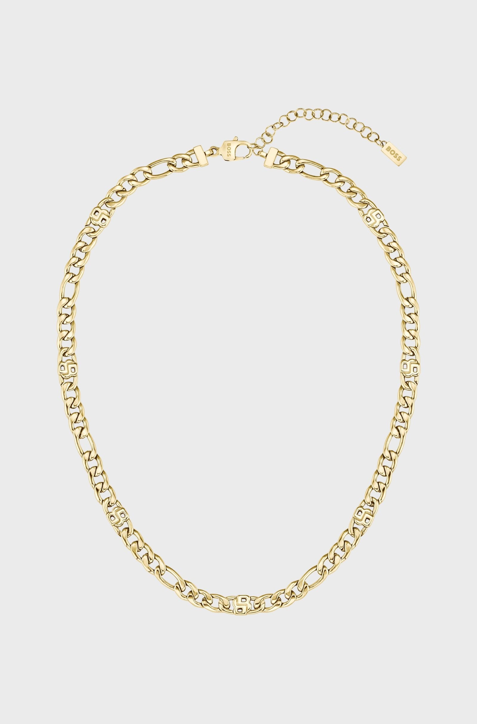 Colar Boss com corrente dourada e monogramas Double B.
