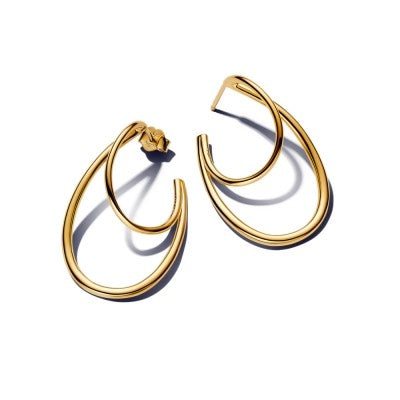 Argolas Pandora Duplas Com Forma Orgânica