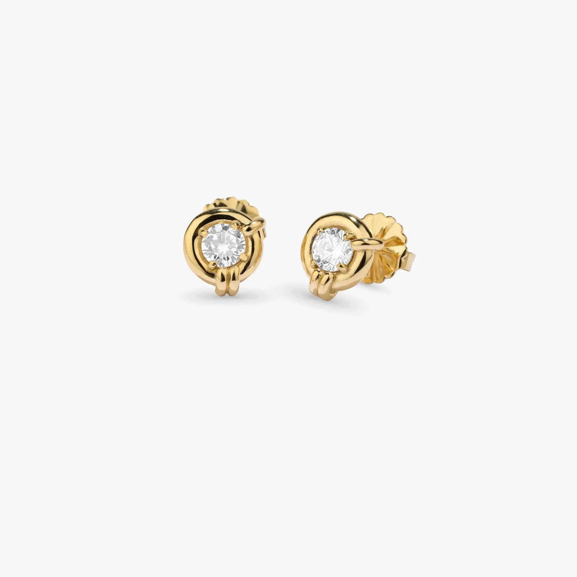 Brincos Radiant By Jewels Frost Round Dourados