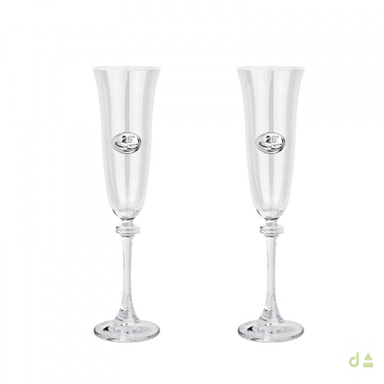 Conjunto de 2 Flutes 25 Anos