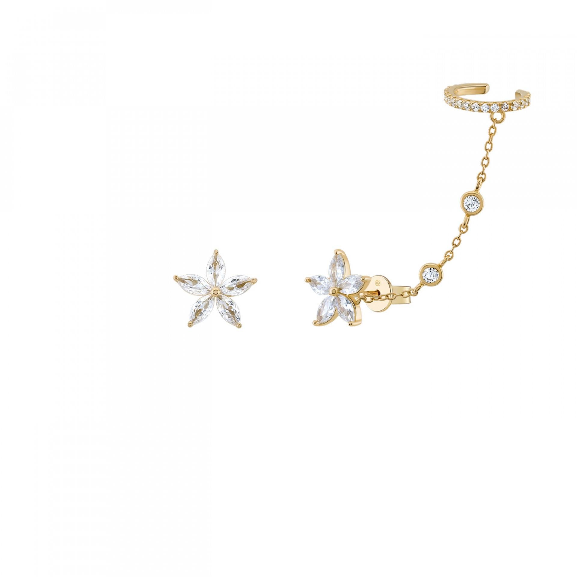 Brincos Unike Mix&Match Navete Flower - Ana Joalheiros