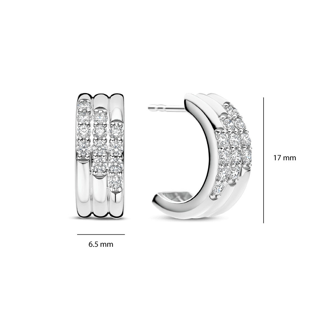 Argolas Tisento Stardust Zirconia Layered