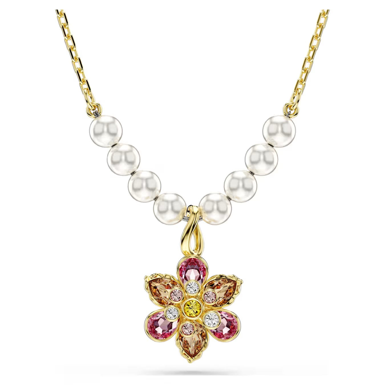 Colar Swarovski Idyllia Crystal Pearl Flower - Ana Joalheiros