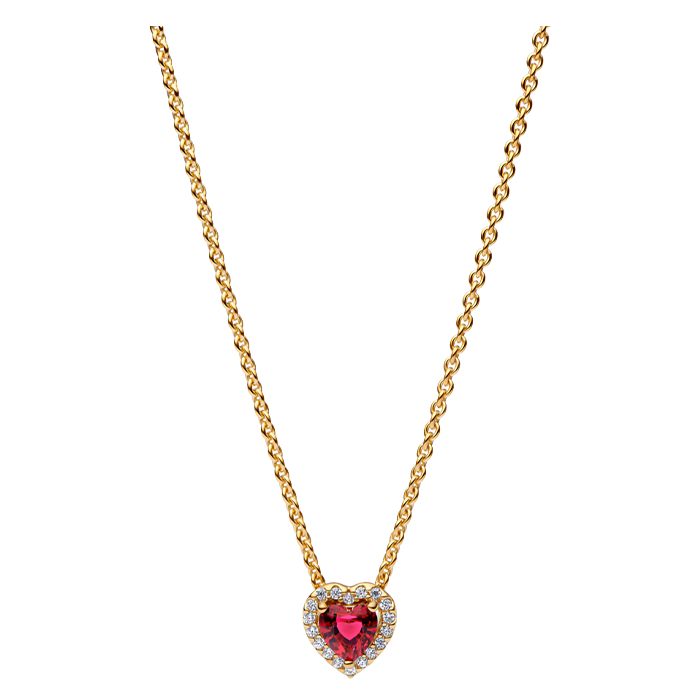 Colar Pandora Coração Vermelho
