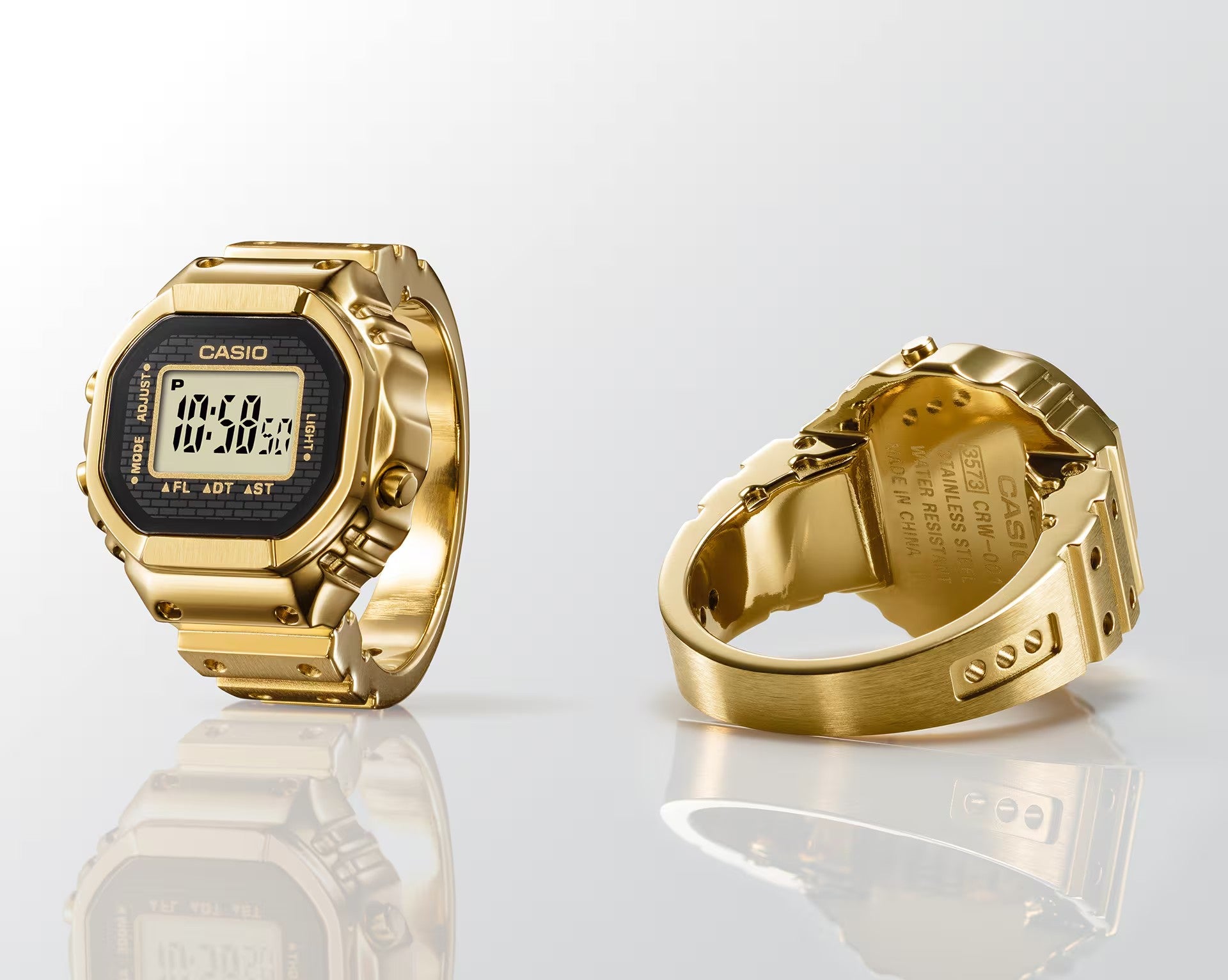 Anel Casio Dourado CRW-001G-9