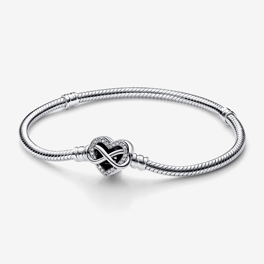 Pulseira Pandora Infinity Heart Clasp Snake Chain - Ana Joalheiros