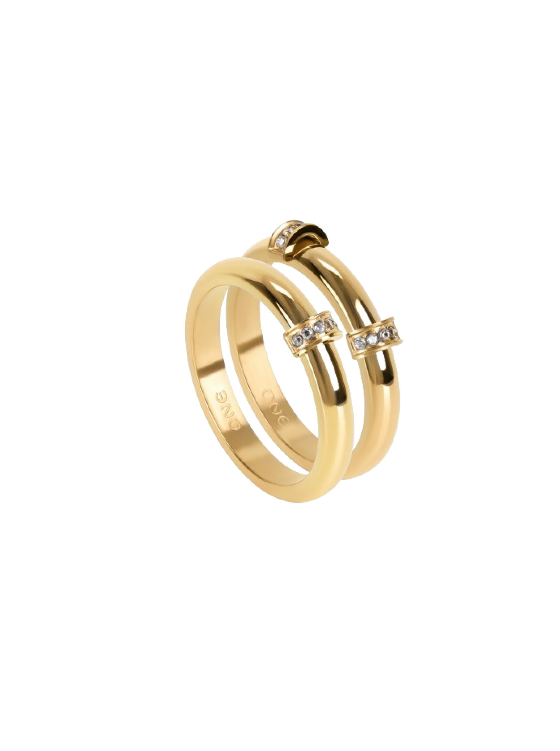 Anel One Senhora Luminous Crystal Gold 9 - Ana Joalheiros